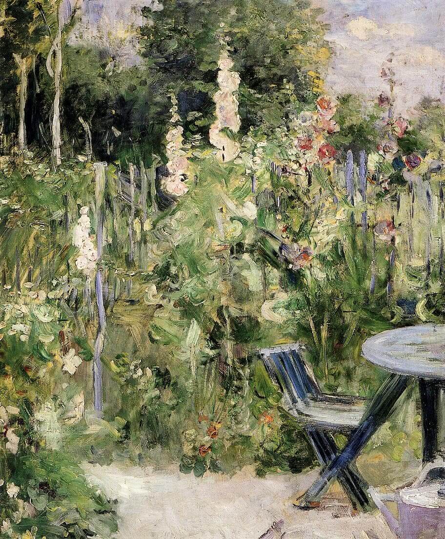 « Rose Trémières » par Berthe Morisot
